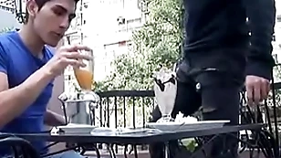 Cafe tryst leads to caboose cheerful smut