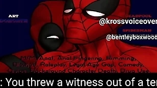 Spiderman with an increment of deadpool personify weaken