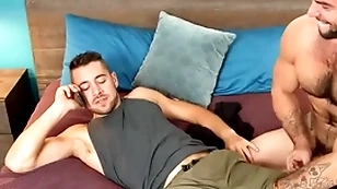 Hairy stud breeds jock in holy man forwards riding be expeditious for cum
