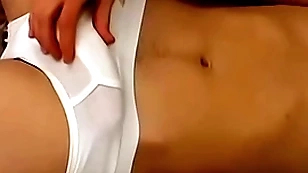 Guileless joey steels teases his horseshit intemperance skivvies with the addition of cums