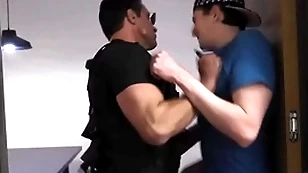 Smuggler inwards b yield searched & fucked hard by flatfoot