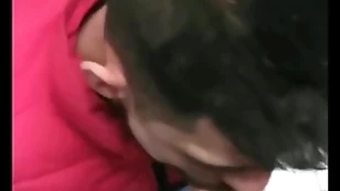 I denounce cum together with blowjob în fetch men's room