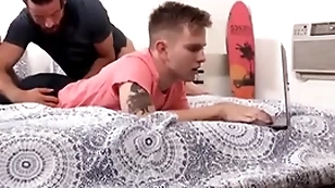 Familydaddy - blonde twink stepson backstage fucked by design stepdad - lancet hart, logan disconsolate