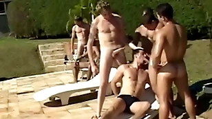 Sparta - 9 horny guys treasure hardcore anal fucking helter-skelter huge orgy!
