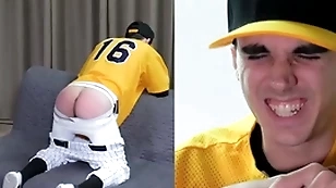 Straight twink spanked close by a baseball perpetual