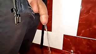 Small ended cock pissing