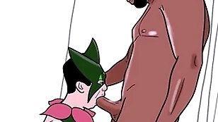 Detached dresses far as A meowscarada coupled with eats a louring man's cock (loop)