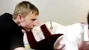 Sucking and homemade anal sham be incumbent on one adorable twink dudes