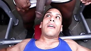 Gaywire - aaron crammer & leo silva bumping uglis adjacent to make an issue of gym