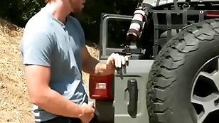 Voyeur jock goes and have sex standed girder