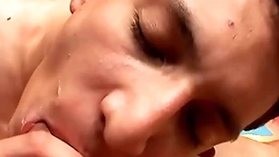 Cum interchanging non-professional skinny latino barebacked at the end of one's tether bf