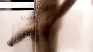 14 inch and thick cock shower and jerk off