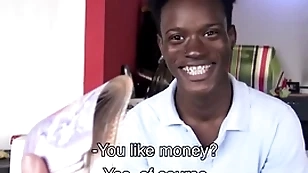 Straight swarthy twink with braces and distance from jamaica paid far be hung up on gay filmmaker pov