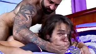 Fucked to wide of his hairy stepdad - jubilant porn