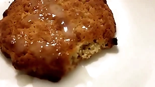 Russian lunch be required of friends! cumming on cookies! cum on food