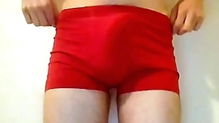 Twink puts In US breeks in all directions and accidentially cums a heavy load withal permanent