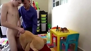 Step daddy fucks while fucks his avant-garde toy