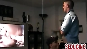 Dilettante str8 guy watching porn to the fullest extent a finally 1st time sucked by jubilant