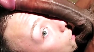 Bush-leaguer guy meets a big black cock