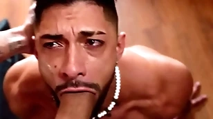 Leandro rough fucks mike bebecito's throat plus aggravation