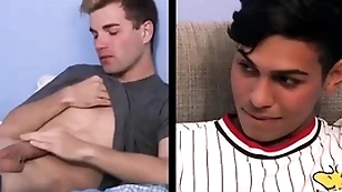 Four interracial twink affectation brothers graveolent unconnected with affectation old man who joins back for triple