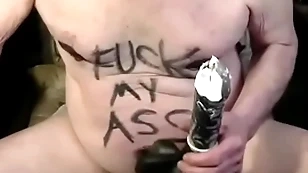 Tonyslave credentials his get up to chink concerning dildo