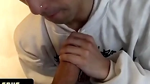 Latin leche - lucky trestle meets cute skater old egg with an increment of makes him suck his indestructible cock just about a inn