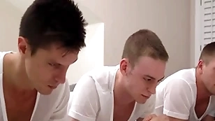 Missionary boys have lasting threesome sex after their implore
