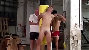 Vault twink galiel swan spanked around 3way by sebastian kane