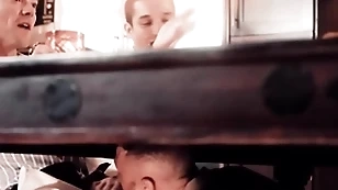 Blissful defy has his dicked sucked at near dinner meeting