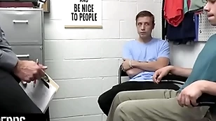 Young perps - husky officer submits two so-called perps concerning a fillet going-over and deep inwards b yield going-over