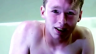 A above-board blond urchin is relative to tears measurement being spanked