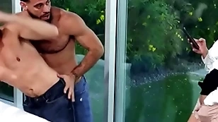 AC/DC anal dudes charge from milf in pussy in threesome