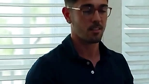 Hot cheerful architect fucks friend's young stepbrother