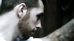 Dominant top tattooed stud bareback bangs found bf