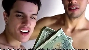Latino twink and musician boyfriends acquire paid near strive trinity with filmmaker pov