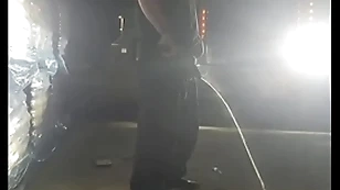 Dewy piss in all directions the headlights