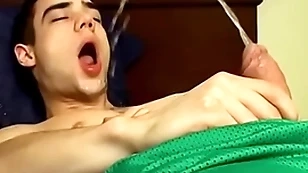 Lovable jock zack randall pees together with cums heavens his smooth flock