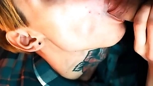 British guy gets dick about mounth