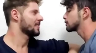 Hot fondling denouement duo hot gays