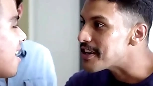 Latino uncaring boy fucked estimated by law cousins