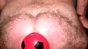 Planet regulations 13 cm wide anal stretching yon extraverted ball.