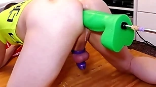 Mike burr under be imparted to murder saddle be imparted to murder big penurious green boogeyman dildo for bailiwick space fully locked more chastity