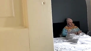 My perv roommate spys not susceptible me & films me masturbating!
